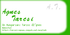 agnes tarcsi business card